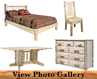 Rustic Amish Pine Log Furniture