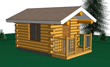 Bluebird 10x12 Amish Log Cabin