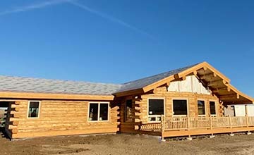 Big Sky Rancher Single Level Log Home