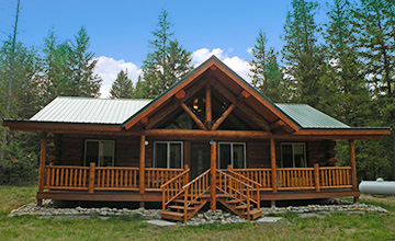 Montana Rancher Single Level Log Home