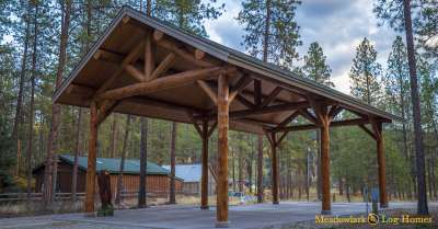 22x44 Heritage Log Pavilion